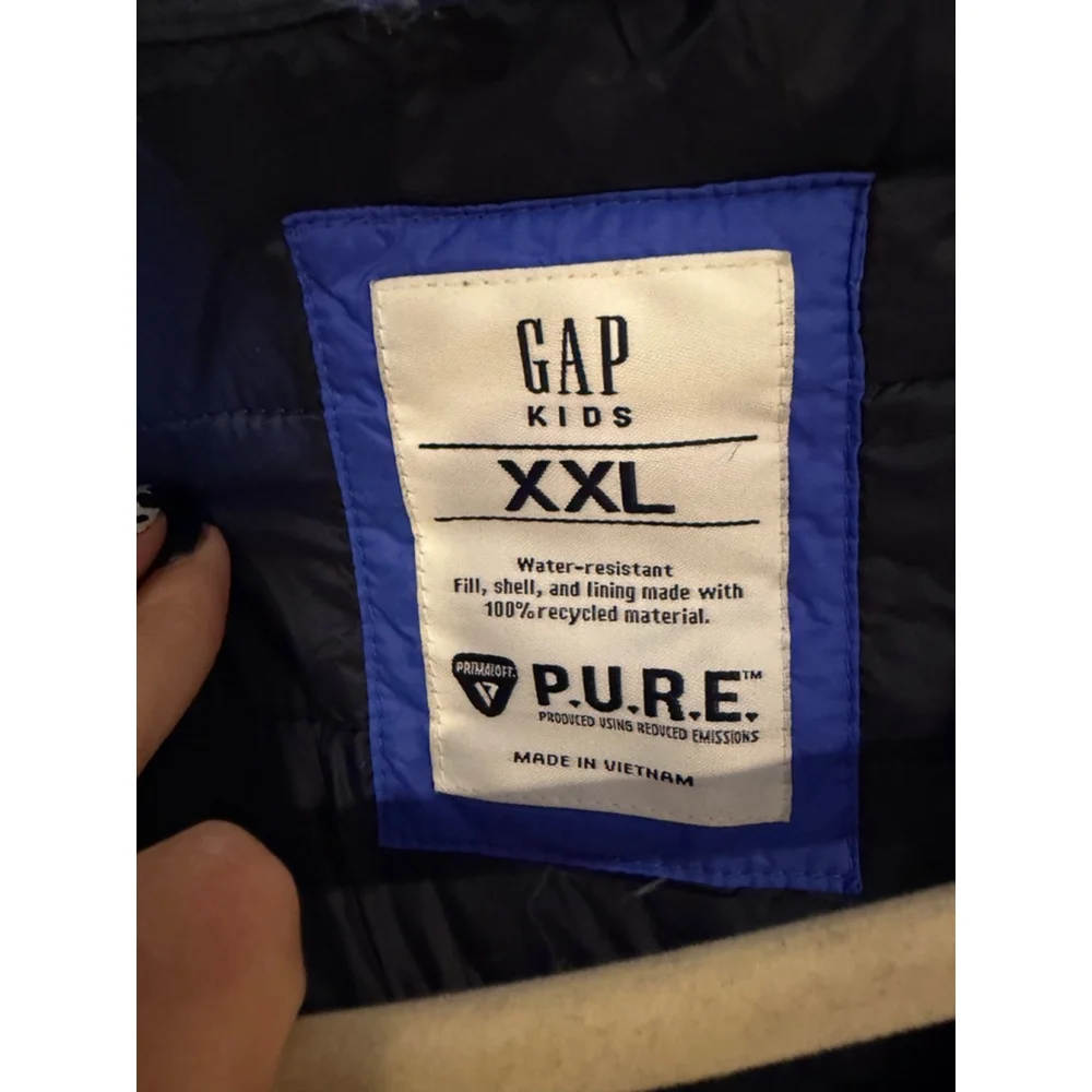 Boys GAP Blue Puffer Jacket XXL